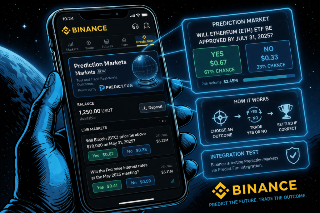 Binance Tests In-App Prediction Markets via Predict.Fun Integration – Cryptocurrency Market Analysis | Digital Financial News