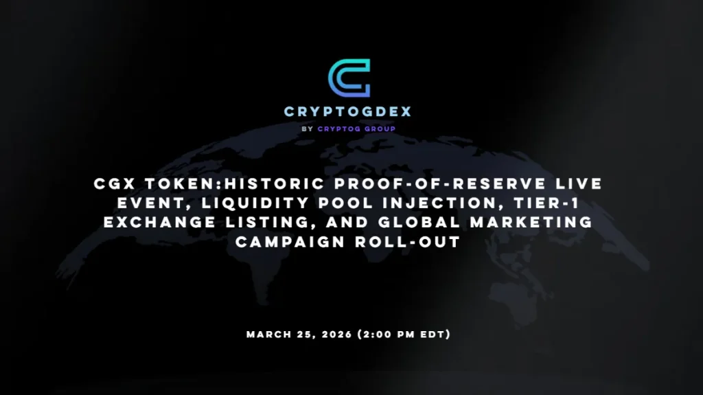 CryptoG Group Announces March 25 Proof of Reserves and Liquidity Event