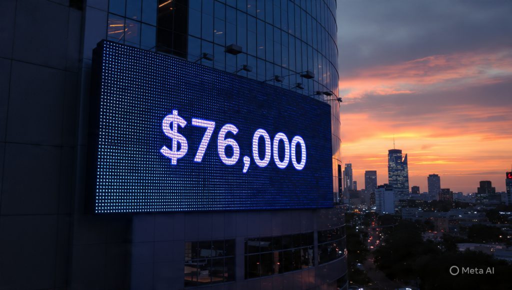 Bitcoin Hits $76K As Tech Stocks Lift Wall Street To Fresh Records – Cryptocurrency Market Analysis | Digital Financial News