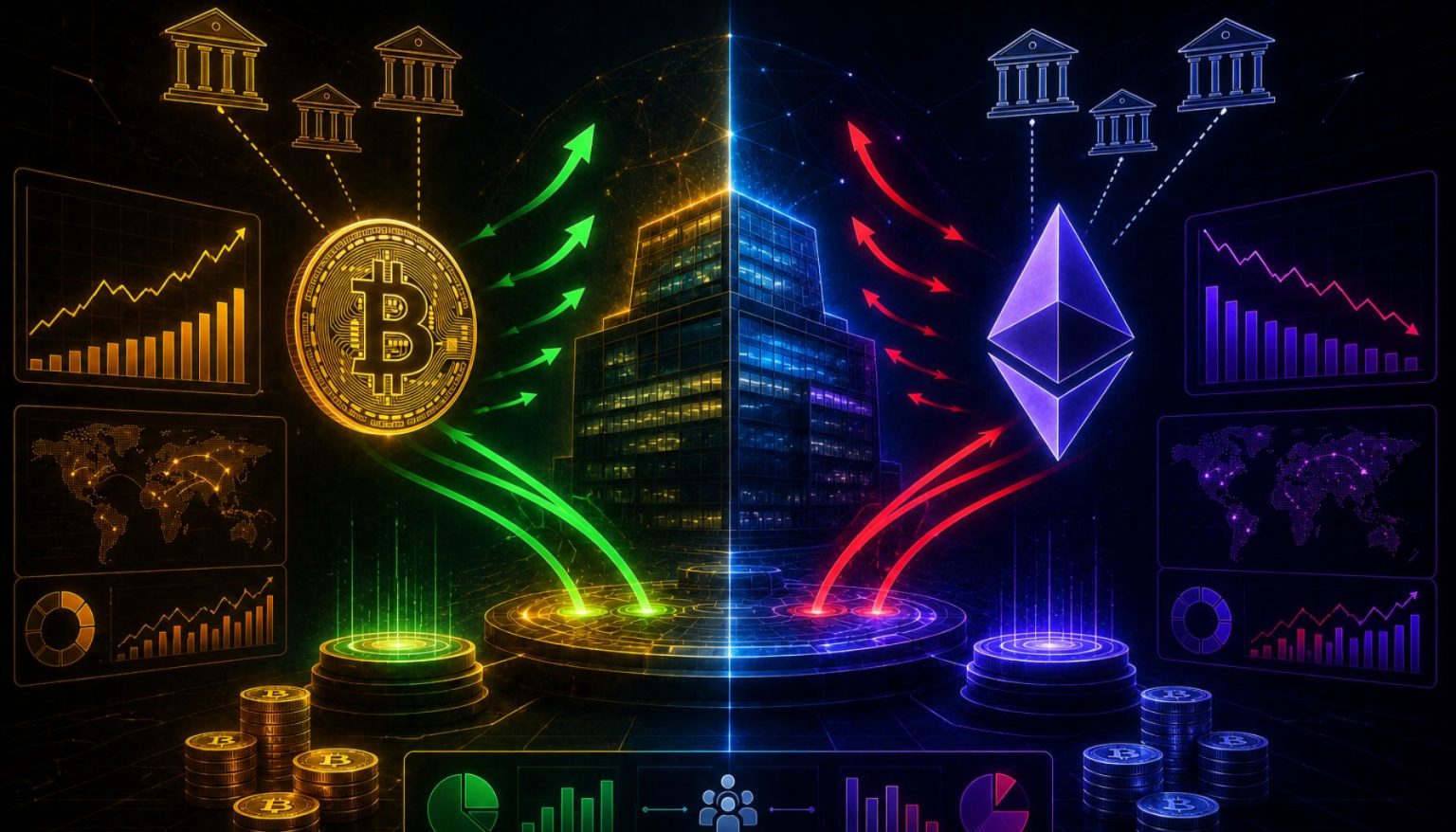 Institutions Are Buying Bitcoin, But They Are Still Selling Ethereum – Discover What That Split Reveals – Cryptocurrency Market Analysis | Digital Financial News